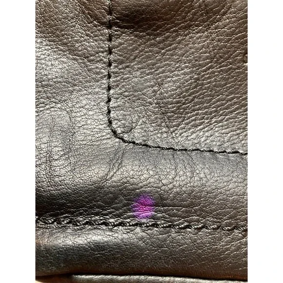 Stone Mountain Black Leather Hobo Crossbody Shoulder Bag Purse Buttery Soft - Picture 4 of 16